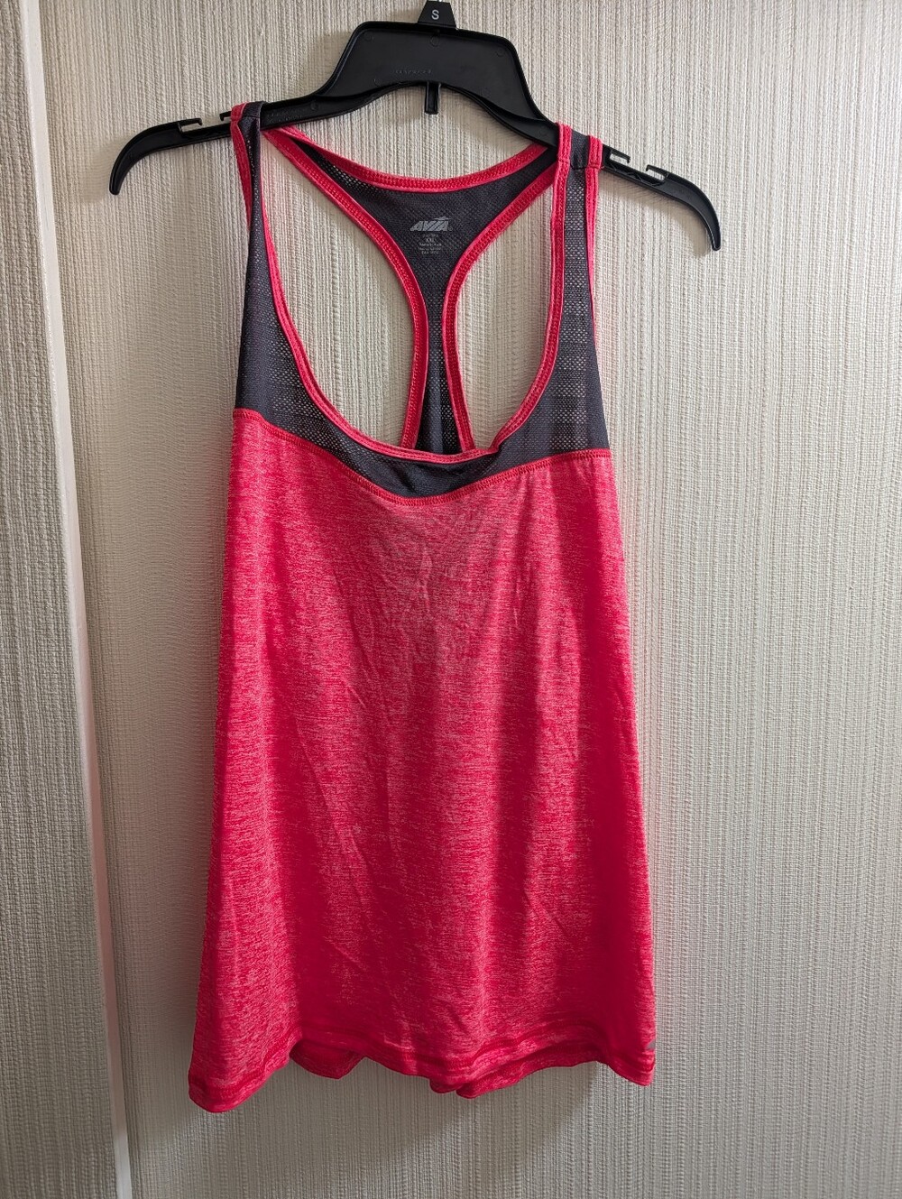 Avia Poly Pink & Black Racerback Workout Tank Size XXL